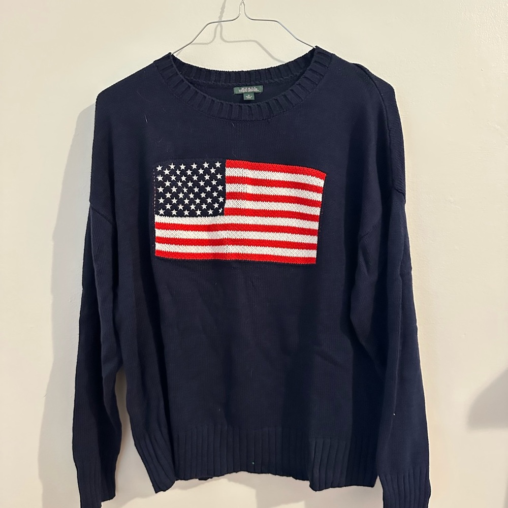 American flag cotton sweater